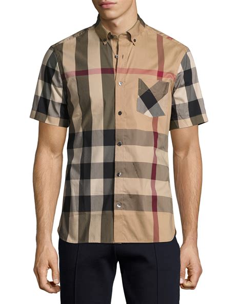 short sleeve mens burberry shirt|Designer Menswear .